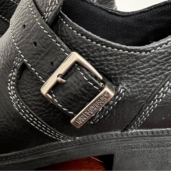 Harley-Davidson vintage Tatum Leather Chunky Moto Shoes Loafers - NWOT Y2K - Picture 5 of 11